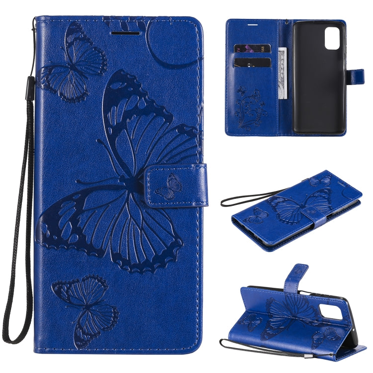 3D Butterflies Embossing Pattern Horizontal Flip Leather Case with Holder & Card Slot & Wallet, For Samsung Galaxy M31s, For Samsung Galaxy M51, For Samsung Galaxy A21