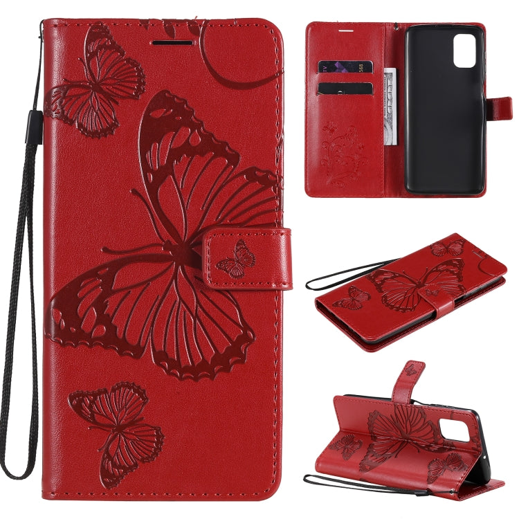 3D Butterflies Embossing Pattern Horizontal Flip Leather Case with Holder & Card Slot & Wallet, For Samsung Galaxy M31s, For Samsung Galaxy M51, For Samsung Galaxy A21