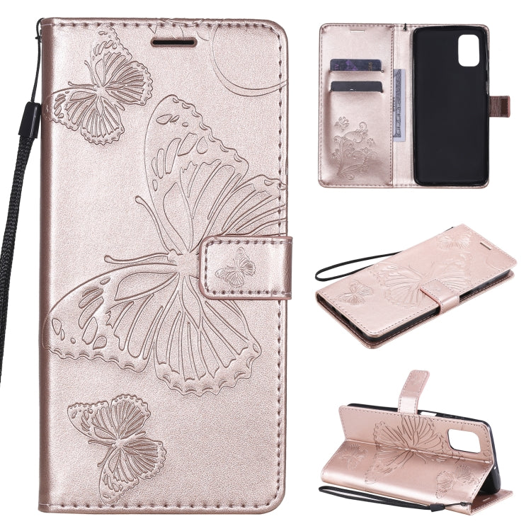 3D Butterflies Embossing Pattern Horizontal Flip Leather Case with Holder & Card Slot & Wallet, For Samsung Galaxy M31s, For Samsung Galaxy M51, For Samsung Galaxy A21