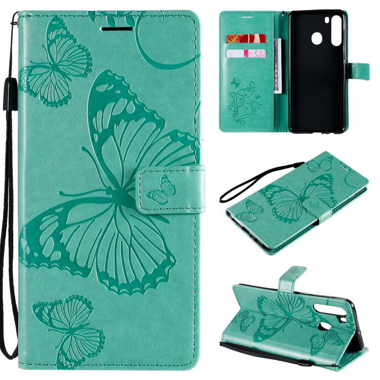 3D Butterflies Embossing Pattern Horizontal Flip Leather Case with Holder & Card Slot & Wallet, For Samsung Galaxy M31s, For Samsung Galaxy M51, For Samsung Galaxy A21