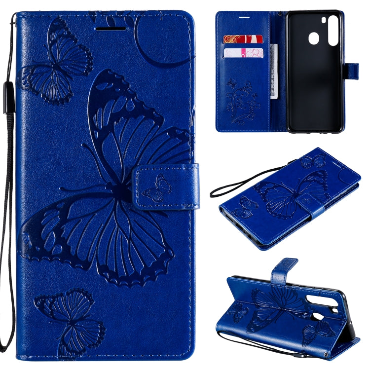 3D Butterflies Embossing Pattern Horizontal Flip Leather Case with Holder & Card Slot & Wallet, For Samsung Galaxy M31s, For Samsung Galaxy M51, For Samsung Galaxy A21