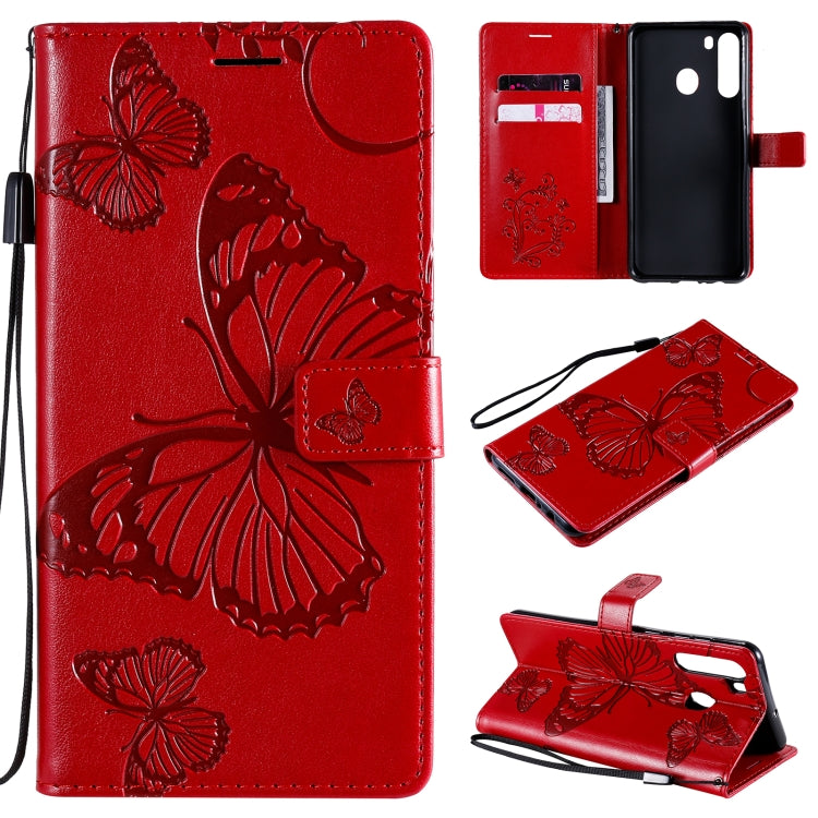 3D Butterflies Embossing Pattern Horizontal Flip Leather Case with Holder & Card Slot & Wallet, For Samsung Galaxy M31s, For Samsung Galaxy M51, For Samsung Galaxy A21