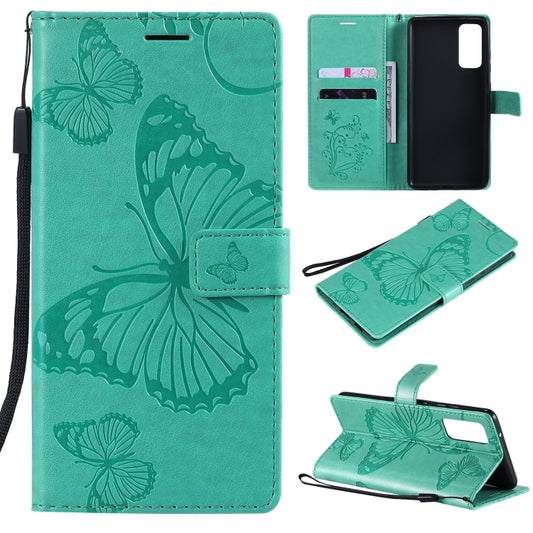 3D butterfly embossed leather flip case for Samsung Galaxy S20 FE 5G with card slots and wallet