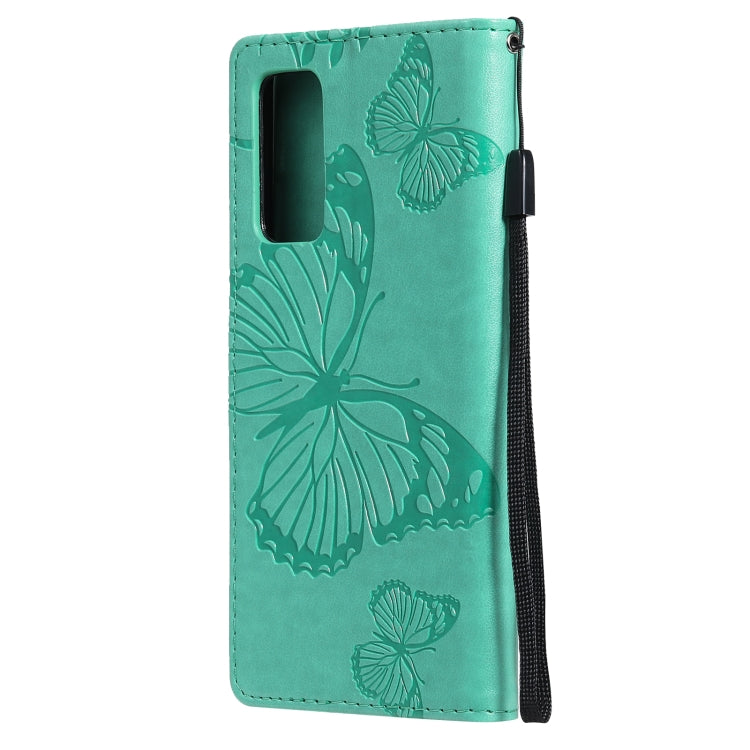 3D Butterflies Embossing Pattern Horizontal Flip Leather Case with Holder & Card Slot & Wallet, For Samsung Galaxy S20 FE 5G / S20 Lite