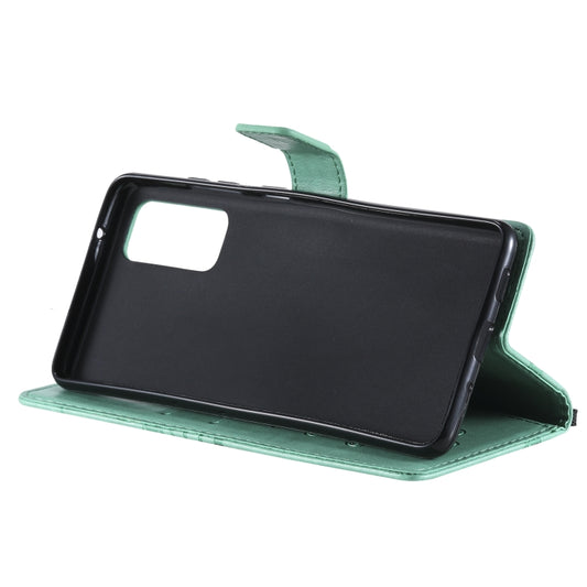 Back cover view of 3D butterfly pattern leather flip case for Galaxy S20 Lite