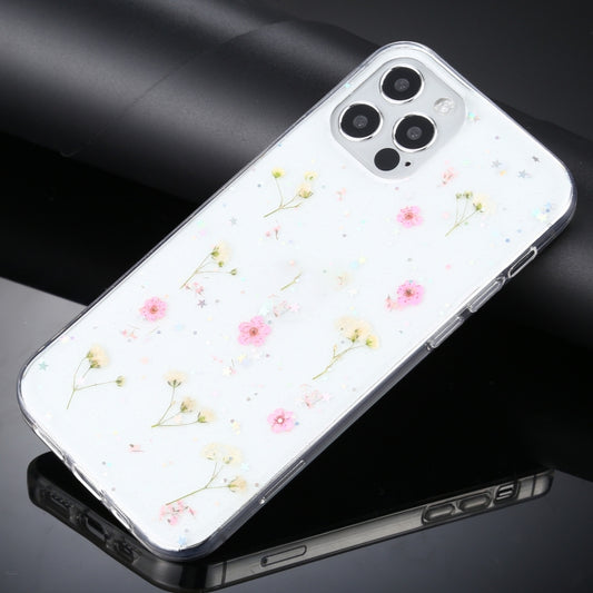 Delicate baby's breath flower print protective case iPhone 12 Pro Max back view