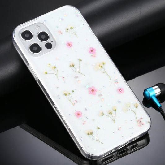 Gypsophila floral pattern TPU case for iPhone 12 Pro Max, protective clear design