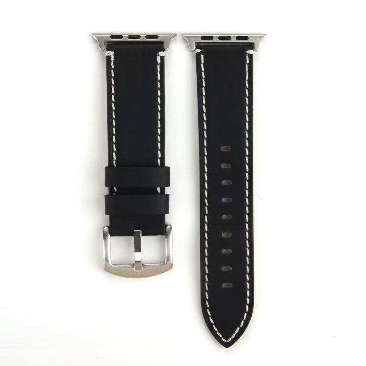 Calfskin Genuine Leather Watchband For Apple Watch Series 6 & SE & 5 & 4 44mm / 3 & 2 & 1 42mm, For Apple Watch Series 7 45mm / 6 & SE & 5 & 4 44mm / 3 & 2 & 1 42mm