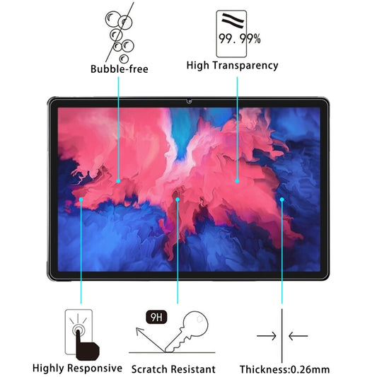 Edge-to-edge 9H hardness glass shield compatible with Lenovo Tab P11 5G and XiaoXin Pad