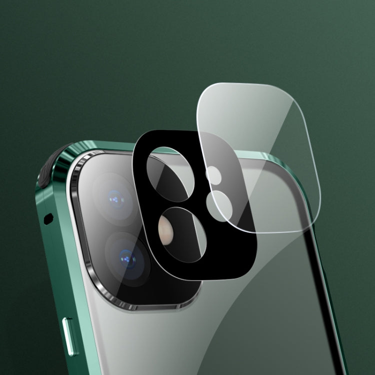 Four-corner Shockproof Anti-peeping Magnetic Metal Frame Double-sided Tempered Glass Case, For iPhone 11 Pro Max, For iPhone 12, For iPhone 11 Pro, For iPhone 12 Pro, For iPhone 12 Pro Max