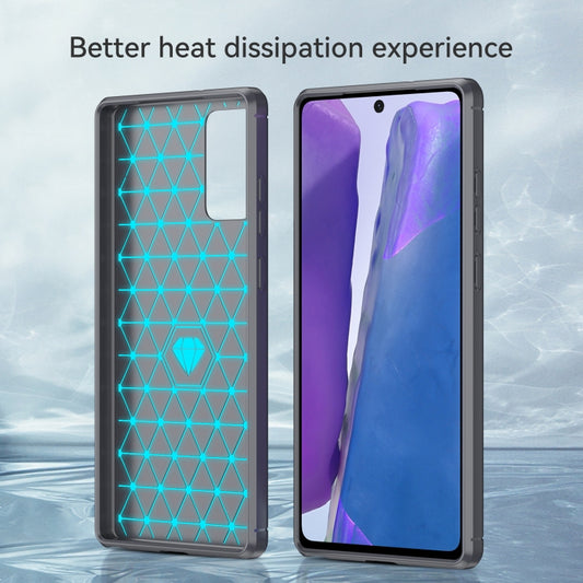 Samsung Galaxy A42 5G protective case with textured carbon fiber design and soft TPU grip