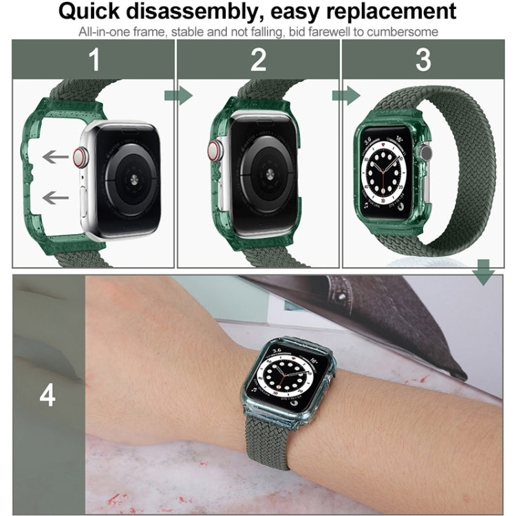 Weave Replacement Wrist Strap Watchbands with Frame For Apple Watch Series 6 & SE & 5 & 4 44mm / 3 & 2 & 1 42mm, 150mm, 155mm, 160mm, 165mm