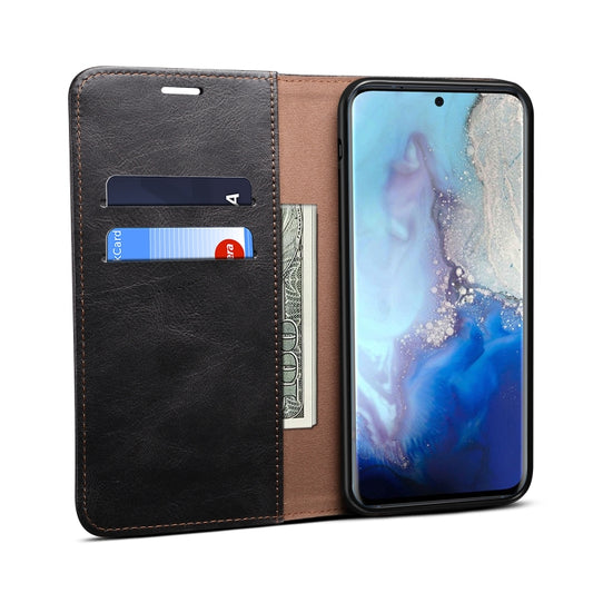 S20 Ultra flip wallet case with multiple card compartments displayed