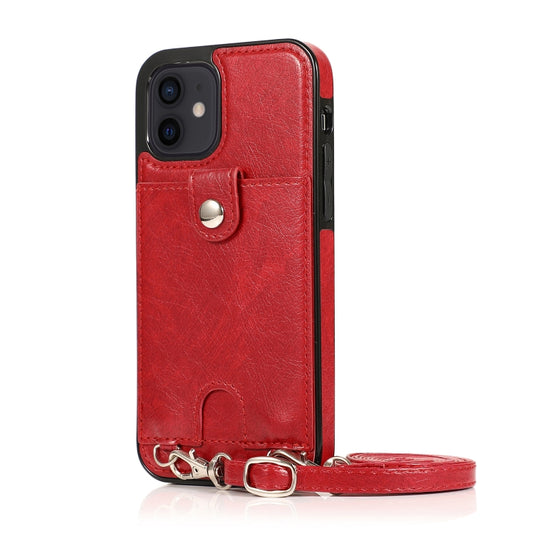 Dual-layer TPU and PU leather protective case for iPhone 12 mini, front view