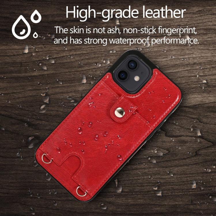 Shockproof PU Leather + TPU Protective Case with Card Slot & Lanyard