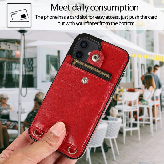 iPhone 12 mini case in hand demonstrating slim profile and grip comfort