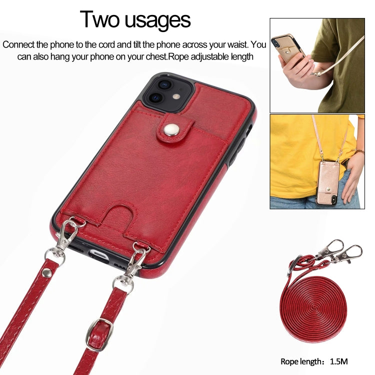 Shockproof PU Leather + TPU Protective Case with Card Slot & Lanyard