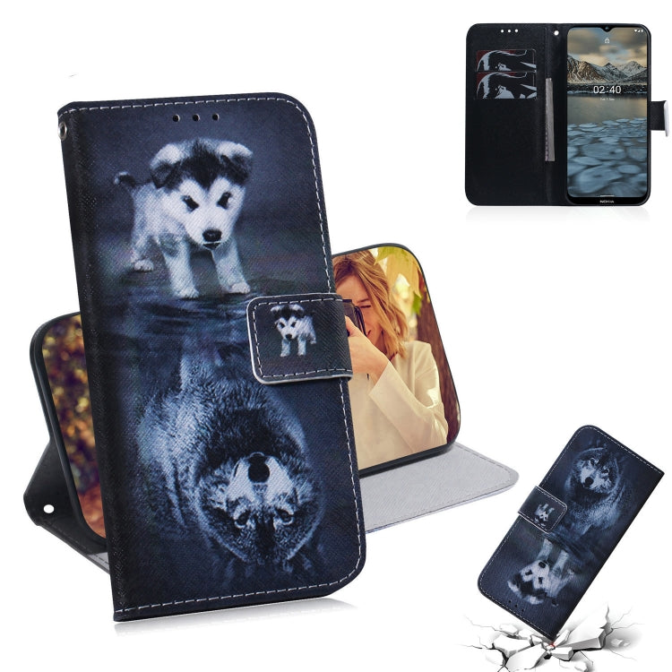 Coloured Drawing Horizontal Flip Leather Case, with Holder & Card Slots & Wallet, For LG K62 / K52 / Q52, For Nokia 2.4