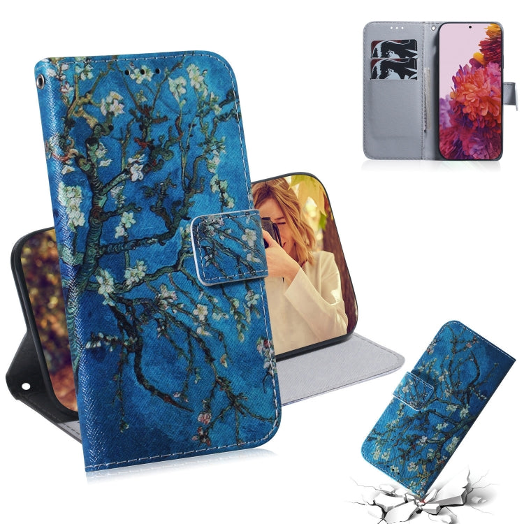 Coloured Drawing Horizontal Flip Leather Case, with Holder & Card Slots & Wallet, For Samsung Galaxy S21 Ultra 5G