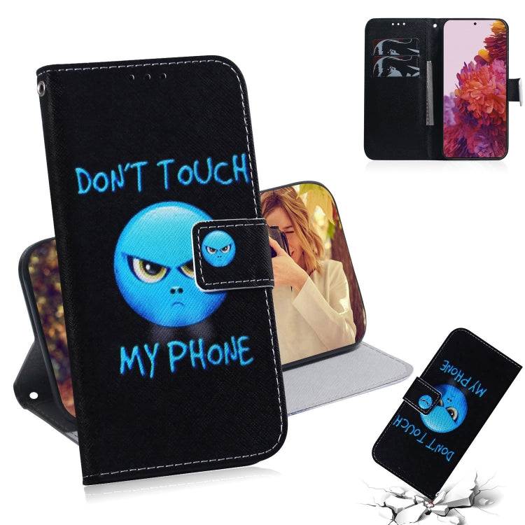Coloured Drawing Horizontal Flip Leather Case, with Holder & Card Slots & Wallet, For Samsung Galaxy S21 Ultra 5G
