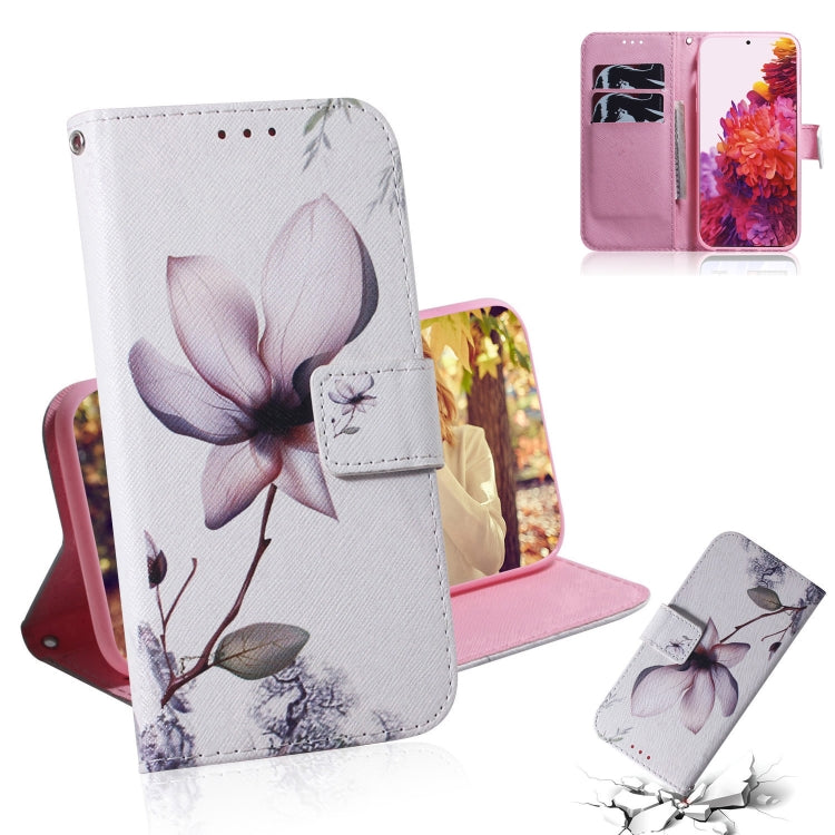 Coloured Drawing Horizontal Flip Leather Case, with Holder & Card Slots & Wallet, For Samsung Galaxy S21 Ultra 5G