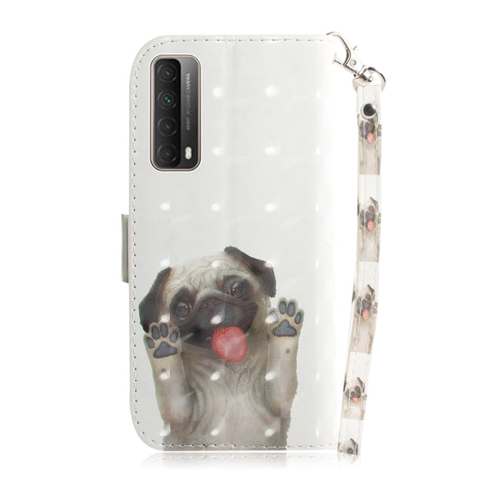 Detailed view of card slot compartments in 3D drawing leather case for Huawei phones
