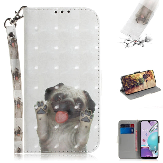 3D colored leather flip case for LG K31 Aristo 5 with card slots and lanyard