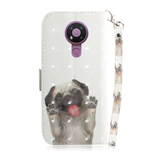 Premium leather horizontal flip case Nokia 3.4 with lanyard and storage slots