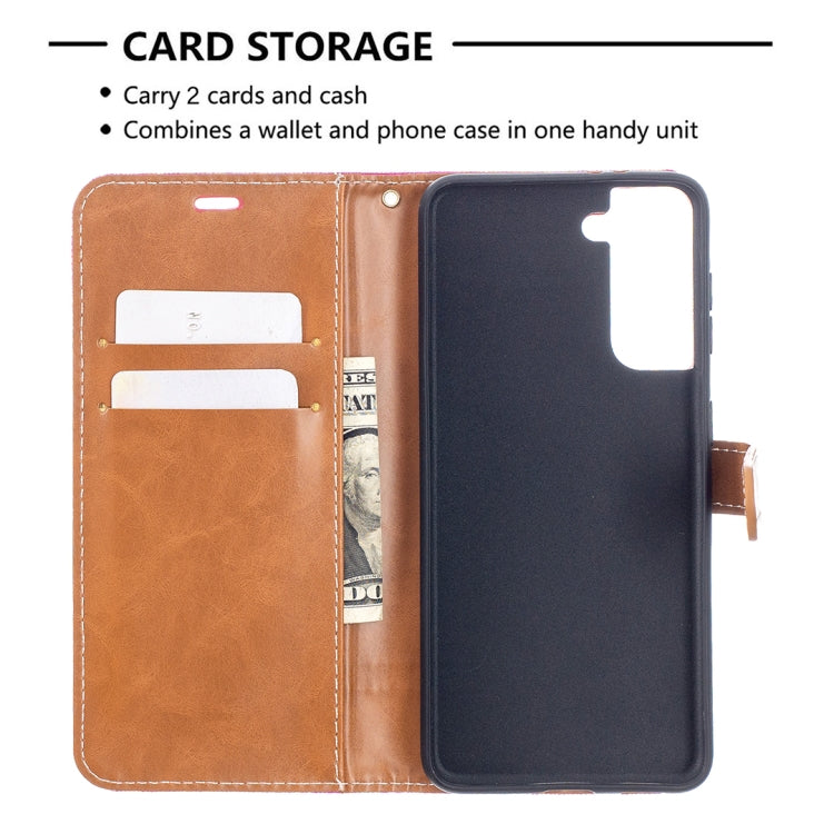 Color Matching Denim Texture Horizontal Flip Leather Case with Holder & Card Slots & Wallet & Lanyard, For Samsung Galaxy S21 5G, For Samsung Galaxy S21+ 5G