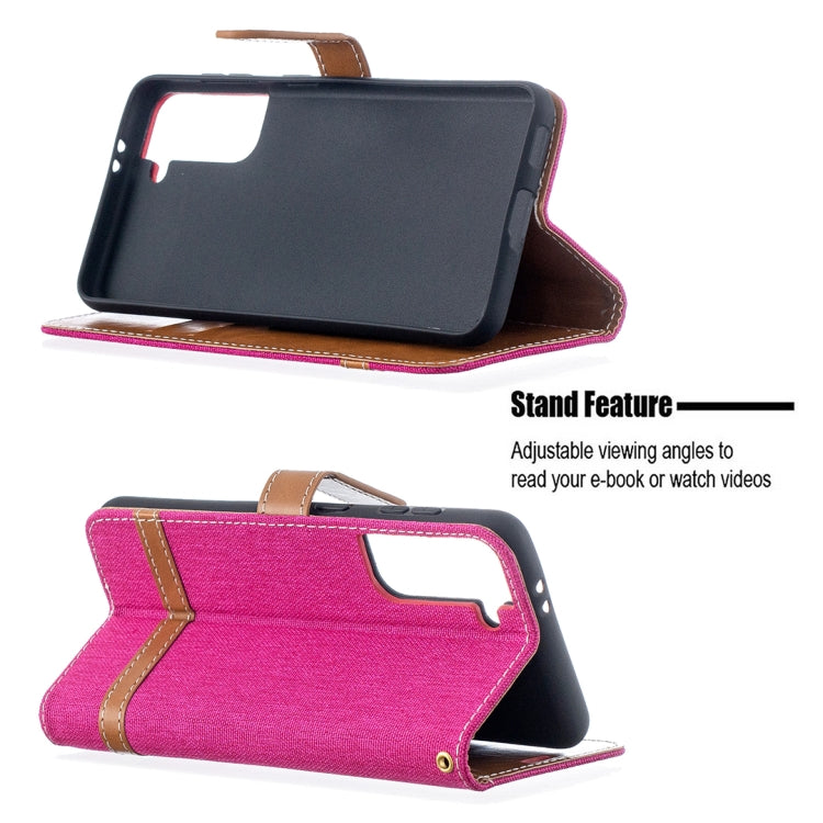 Color Matching Denim Texture Horizontal Flip Leather Case with Holder & Card Slots & Wallet & Lanyard, For Samsung Galaxy S21 5G, For Samsung Galaxy S21+ 5G