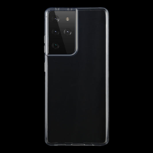 Galaxy S21+ 5G soft case showing slim profile and edge protection design from front angle