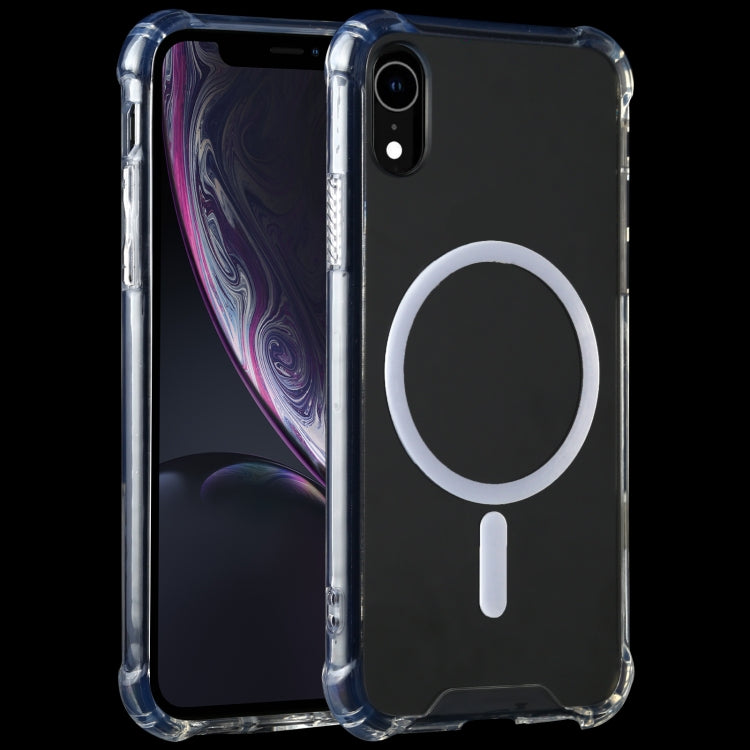 For iPhone XR Clear Four-corner Airbag Magnetic Shockproof Protective Magsafe Case, For iPhone XR