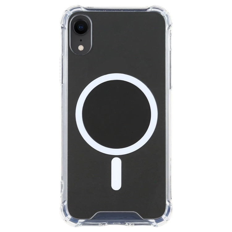 For iPhone XR Clear Four-corner Airbag Magnetic Shockproof Protective Magsafe Case, For iPhone XR