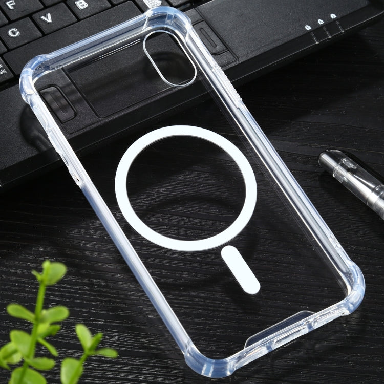 For iPhone XR Clear Four-corner Airbag Magnetic Shockproof Protective Magsafe Case, For iPhone XR, For iPhone XS Max