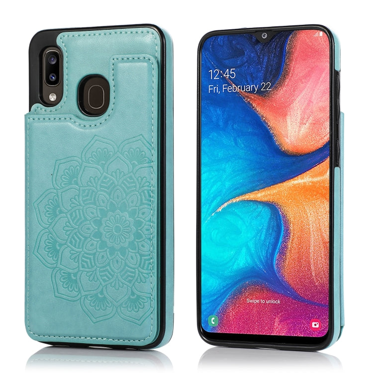Double Buckle Mandala Pattern PU+TPU Protective Case with Card Slots & Holder & Photo Frame, For Samsung Galaxy A10e / A20e, For Samsung Galaxy A20 / A30, For Samsung Galaxy A50 / A50s, For Samsung Galaxy A51