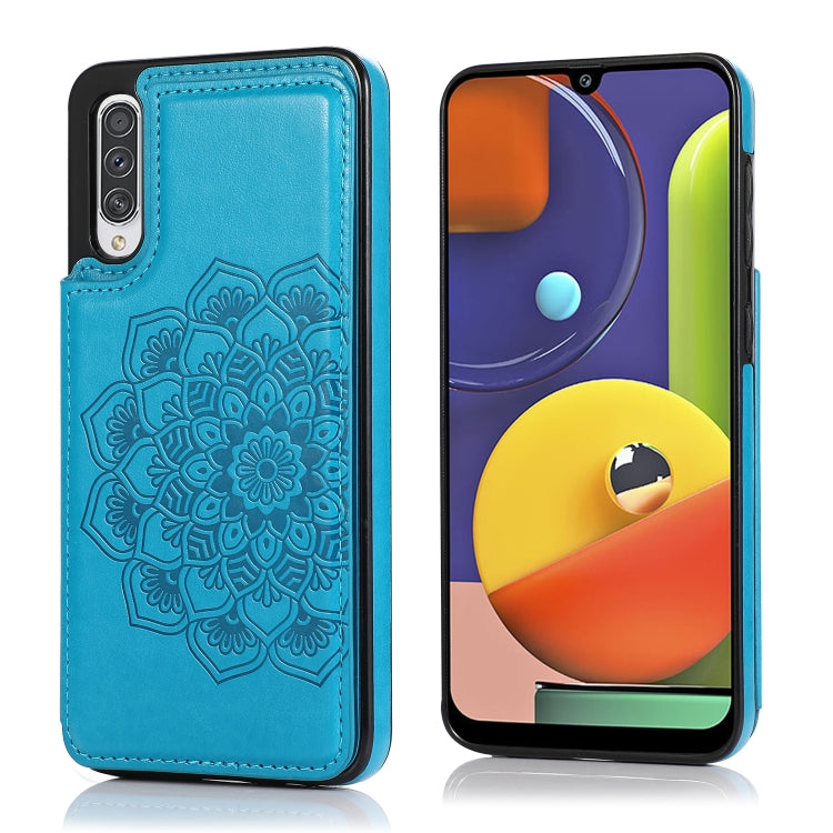Double Buckle Mandala Pattern PU+TPU Protective Case with Card Slots & Holder & Photo Frame, For Samsung Galaxy A10e / A20e, For Samsung Galaxy A20 / A30, For Samsung Galaxy A50 / A50s, For Samsung Galaxy A51