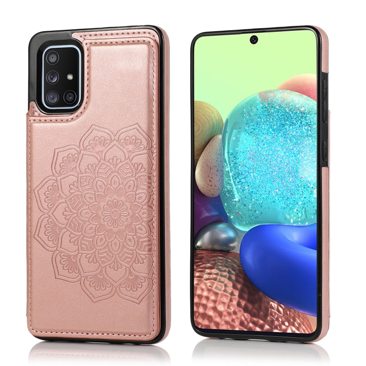 Double Buckle Mandala Pattern PU+TPU Protective Case with Card Slots & Holder & Photo Frame, For Samsung Galaxy A10e / A20e, For Samsung Galaxy A20 / A30, For Samsung Galaxy A50 / A50s, For Samsung Galaxy A51