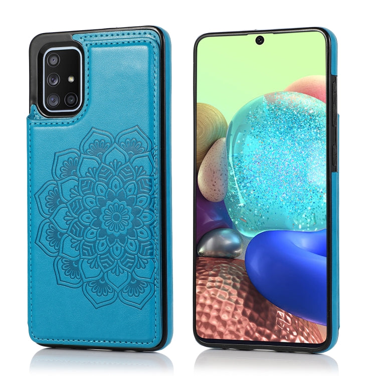 Double Buckle Mandala Pattern PU+TPU Protective Case with Card Slots & Holder & Photo Frame, For Samsung Galaxy A10e / A20e, For Samsung Galaxy A20 / A30, For Samsung Galaxy A50 / A50s, For Samsung Galaxy A51