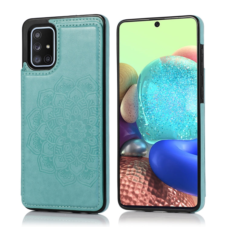 Double Buckle Mandala Pattern PU+TPU Protective Case with Card Slots & Holder & Photo Frame, For Samsung Galaxy A10e / A20e, For Samsung Galaxy A20 / A30, For Samsung Galaxy A50 / A50s, For Samsung Galaxy A51