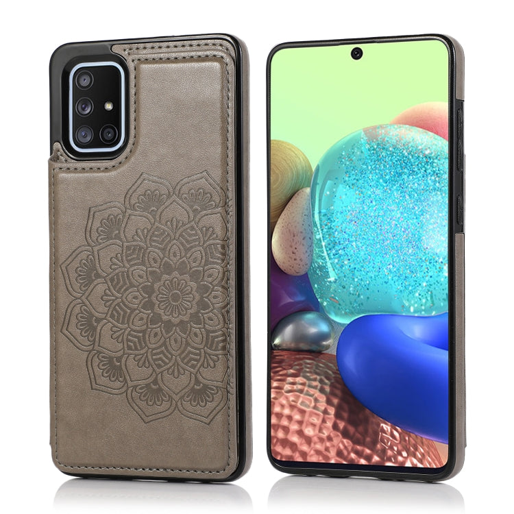 Double Buckle Mandala Pattern PU+TPU Protective Case with Card Slots & Holder & Photo Frame, For Samsung Galaxy A10e / A20e, For Samsung Galaxy A20 / A30, For Samsung Galaxy A50 / A50s, For Samsung Galaxy A51