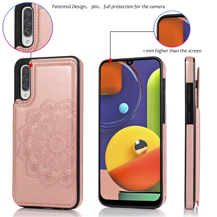 Double Buckle Mandala Pattern PU+TPU Protective Case with Card Slots & Holder & Photo Frame, For Samsung Galaxy A70, For Samsung Galaxy A71 / A81 / A10 / A91, For Samsung Galaxy A90 5G, For Samsung Galaxy Note9