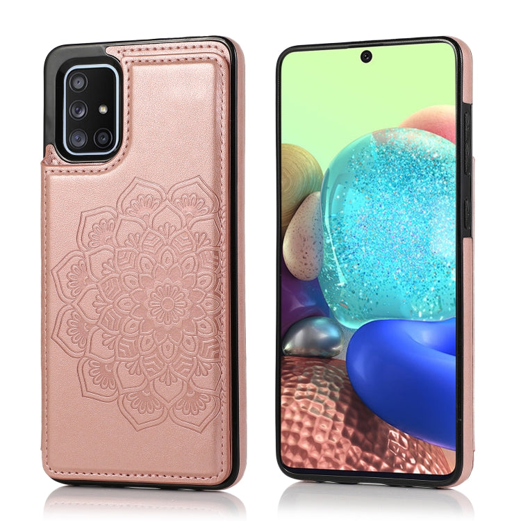 Double Buckle Mandala Pattern PU+TPU Protective Case with Card Slots & Holder & Photo Frame, For Samsung Galaxy A70, For Samsung Galaxy A71 / A81 / A10 / A91, For Samsung Galaxy A90 5G, For Samsung Galaxy Note9