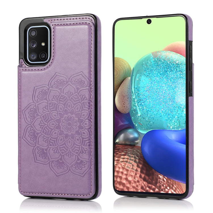 Double Buckle Mandala Pattern PU+TPU Protective Case with Card Slots & Holder & Photo Frame, For Samsung Galaxy A70, For Samsung Galaxy A71 / A81 / A10 / A91, For Samsung Galaxy A90 5G, For Samsung Galaxy Note9