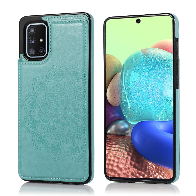 Double Buckle Mandala Pattern PU+TPU Protective Case with Card Slots & Holder & Photo Frame, For Samsung Galaxy A70, For Samsung Galaxy A71 / A81 / A10 / A91, For Samsung Galaxy A90 5G, For Samsung Galaxy Note9