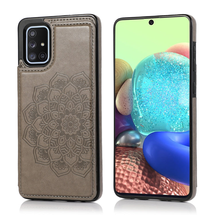 Double Buckle Mandala Pattern PU+TPU Protective Case with Card Slots & Holder & Photo Frame, For Samsung Galaxy A70, For Samsung Galaxy A71 / A81 / A10 / A91, For Samsung Galaxy A90 5G, For Samsung Galaxy Note9