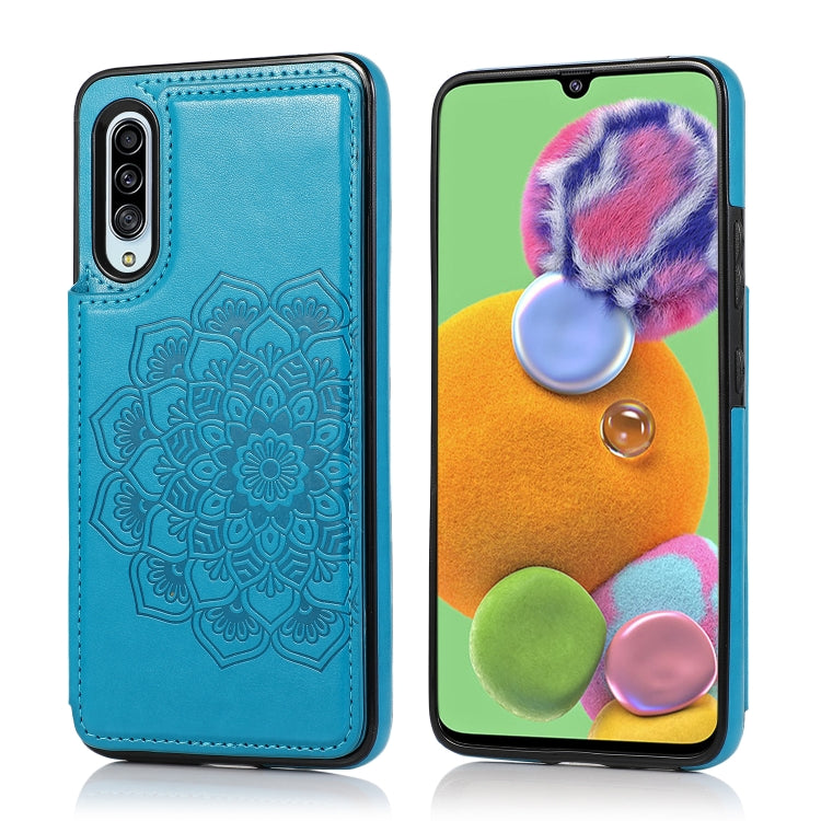 Double Buckle Mandala Pattern PU+TPU Protective Case with Card Slots & Holder & Photo Frame, For Samsung Galaxy A70, For Samsung Galaxy A71 / A81 / A10 / A91, For Samsung Galaxy A90 5G, For Samsung Galaxy Note9