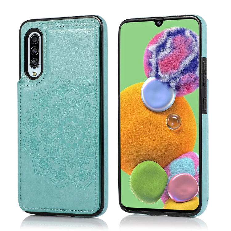 Double Buckle Mandala Pattern PU+TPU Protective Case with Card Slots & Holder & Photo Frame, For Samsung Galaxy A70, For Samsung Galaxy A71 / A81 / A10 / A91, For Samsung Galaxy A90 5G, For Samsung Galaxy Note9