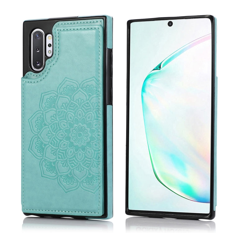 Double Buckle Mandala Pattern PU+TPU Protective Case with Card Slots & Holder & Photo Frame, For Samsung Galaxy Note 10 Plus, For Samsung Galaxy Note20, For Samsung Galaxy S9, For Samsung Galaxy S9 Plus