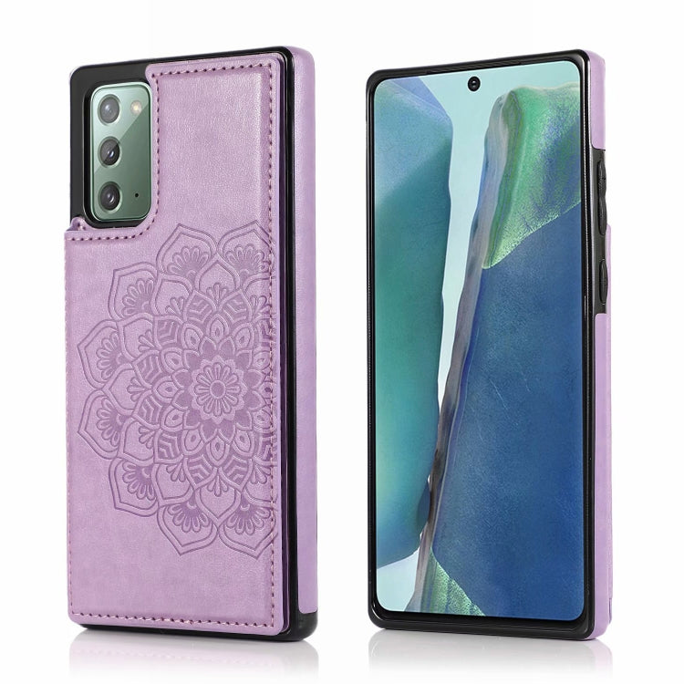 Double Buckle Mandala Pattern PU+TPU Protective Case with Card Slots & Holder & Photo Frame, For Samsung Galaxy Note 10 Plus, For Samsung Galaxy Note20, For Samsung Galaxy S9, For Samsung Galaxy S9 Plus