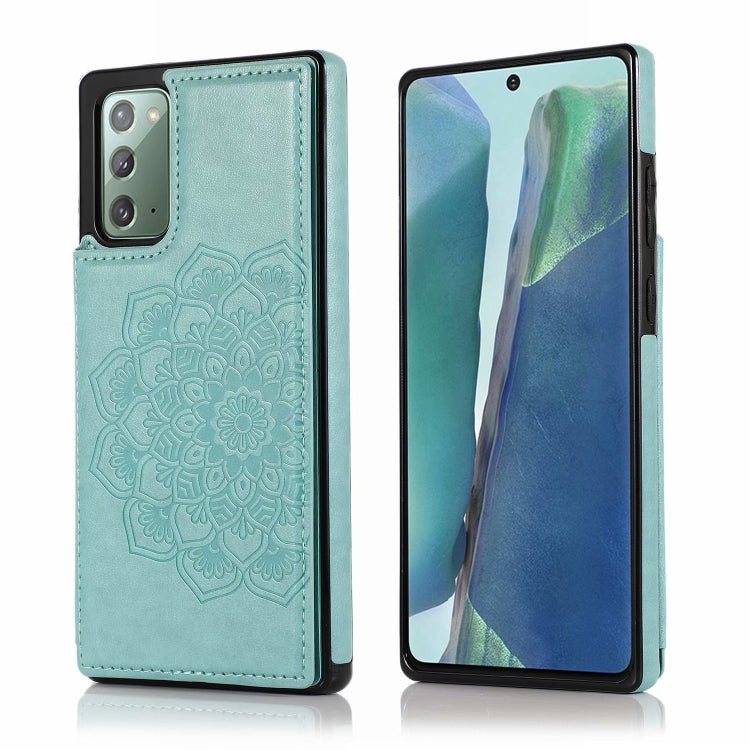 Double Buckle Mandala Pattern PU+TPU Protective Case with Card Slots & Holder & Photo Frame, For Samsung Galaxy Note 10 Plus, For Samsung Galaxy Note20, For Samsung Galaxy S9, For Samsung Galaxy S9 Plus
